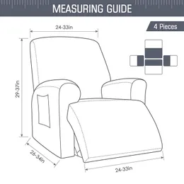 Coperture per poltrone per poltrone per poltrone da 4 pezzi in velluto per pelle e stoffa |Slip slipcovers.