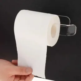Uchwyty papieru toaletowego bez uderzenia akrylowa toaleta uchwyt do papieru kuchennego do łazienki do papieru toaletowego Uchorność Wieszknik na ścianie 240410