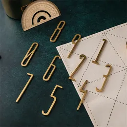 Space Brass Personalized Letter Creative Hotel Nordic Style Bar Number Numerals Combined Golden Numeral Badge Numerical Display