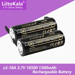 Liitokala LII-18A 18500 1500mAh 3,7 V Uppladdningsbart batterinregel litiumjonbatteri för ficklampa+DIY-nickel