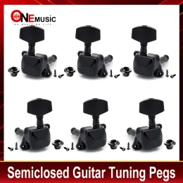 FLFL Meccaniche Per Chitarra Oro 3R3L 19: 1 Rapporto Blocking Sintonizzatori Tuning Pegs Machines Teste Set Per Chitarra Elettrica O Acustica - Foto 12