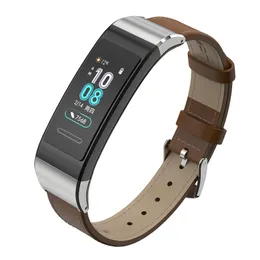 Skórzany pasek zegarków dla Huawei 3 -pasmowa bransoletka dla Huawei Band 4 Pro oryginalny opaska skórzana dla Huawei 3 pro band Pulsera