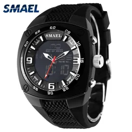 Smael Men Analog Digital Fashion Military PlistWatches防水スポーツ時計QuartzアラームウォッチダイブリロジェスWS1008201U