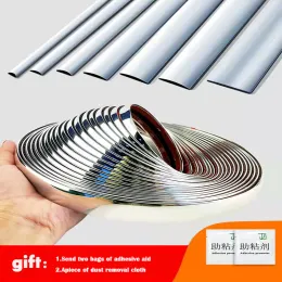 Exterior Car Chrome 12mm Body Strip Bumper Auto Door Protective Moulding Styling Trim Sticker 6MM 8MM 10MM 12MM 15MM 20MM 30MM