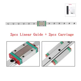 2PC MGN7C MGN7H MGN9C MGN9H MGN12C MGN12H Miniature Linear Rail Slide MGN15C MGN15H Linear Rail Guide 400mm with 2PC MGN Slider