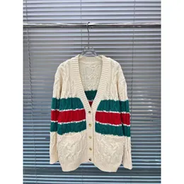 Lana spessa qualità da uomo e da donna di alta qualità Nuovo maglione maglione a V-Neck Knitting Cardigan Giacca