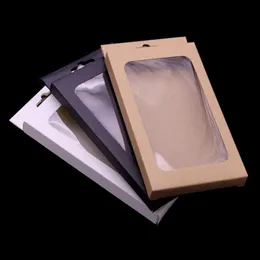 300pcs Universal Mobiltelefonkoffer Paketpapier Kraft Brown Retail Packaging Box für iPhone 7sp 6sp 8SP Samsung 175x105x17mm2087