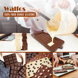 Walfos chokladformar Bakeware Cake Forms Högkvalitativ kvadratisk ekovänlig silikon Silikonform DIY 1PC Matklass 24 Kavitet