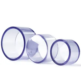 Transparent PVC Pipe End Cap Aquarium Fish Tank Garden Water Connectors UPVC Tube Plug Dricksvattendelar Inner Dia 20 -63mm