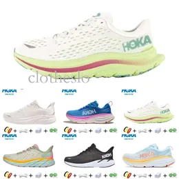 Top Bondi 8 Hokah Shoes Hokad Мужчины Женщины кроссовки. Одна черно -белая шок, поглощающая дорожная углерод, дизайнерские кроссовки