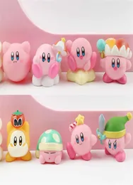 8pcs Kirby Figura anime Pink Devil Pvc Bambola Ornamenti kawaii collettibili bambini039s giocattoli decorazioni torte regalo di compleanno 2635584