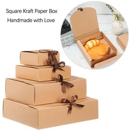 10pcs Square Kraft Paper Cardboard Packaging Walentynki Wedding Partne
