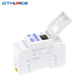 Zamanlayıcı Switch DIN Demiryolu Dijital TP8A16 Haftalık Programlanabilir Elektronik Mikrobilgisayar 30A 220V 230V 6A-30A 12V AC THC15A