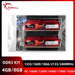 Painéis G.Skill Ripjaws x DDR3 4GB 8GB Kit 1333MHz 1600MHz 1866MHz 2133 MHz 2400mHz DIMM 240PIN 1.5V Memória da área de trabalho canal