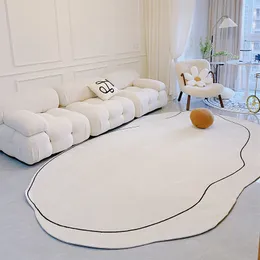 Nordische Ins große Plüsch Teppiche unregelmäßige Fläche Teppiche für Wohnzimmer Nicht-Schlupfkind-Spiele Matte Weiche Nachtteppich Floor Matte Tapis