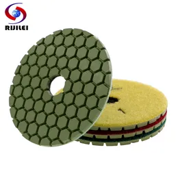 4inch Super Diamond Polishing Pad 4 Steg våtpoleringskuddar för granit Marble Stone Concrete 100mm slipskiva