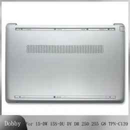 Ramki Nowa dolna obudowa dla HP 15DW 15SDU DY DR 250 255 G8 TPNC139 Laptop Umolna obudowa podstawowa obudowa dolna obudowa L52007001 Srebrny