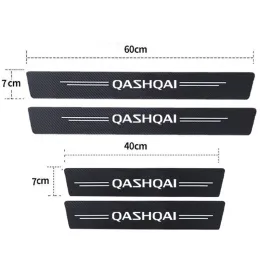 Aydınlık araba stil kapısı eşik şerit eşiği çıkartmaları Nissan Qashqai Rozeti için Çıkartmalar J11 J10 X-Trail T31 Navara Juke