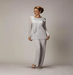 Mutter der Braut Pant -Anzüge Chiffon Hosenanzug für Hochzeit Mutter der Bräutigam Frau Frauen formelle Abend tragen Mutter Braut Outf4366998