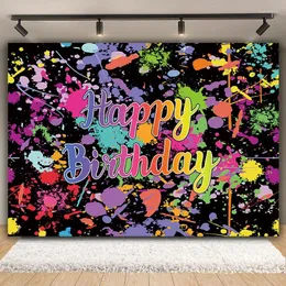 Dekoracja imprezy 1PC 1,5 1M 9 Dzieci z okazji urodzin Tła tkanina kolorowy motyw lakier