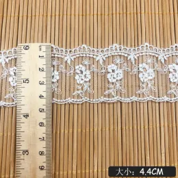 3 Meters/lot Width 4.4cm High Quality Water Soluble Lace Trim Black White Embroidered Lace Fabric DIY Garments Sewing Supplies