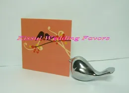 (25 peças/lote) Love Dove Wedding Place Card Holder para festa de aniversário e banquete de banquetes portador de casamento Favors de presente de casamento