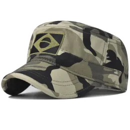 Kamouflage baseball mössa män snapback broderad brasilien flagga militär armé taktisk jakt mössor manliga pappa svarta sol hattar kvinnor