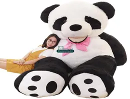 Dorimytrader Duże przytulne kreskówki uśmiechnięta Pluszowa zabawka Ogromna nadziewana anime Pandas Sofa Tatami Dekoracja prezentu 260CM 160CM 12343613