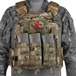 Krydex تكتيكي LAVC LASER CUT MOLLE CARRIRAR STEP سترة سريعة إطلاق أنبوب Cummerbund الكتف اللوحة الأمامية