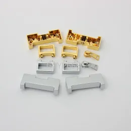 1-10Sets Gold, Chrom H Quadratschlösser für Leder-Umhängetaschen Metallschnallen mit Reißverschlusskopf dekorativer Hardware DIY Accessoires