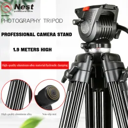 Tripods 190cm Maximum height Video Tripod Professional Camera Stand with Ground Spreader for Dslr Camcorder Wedding Photography Travel