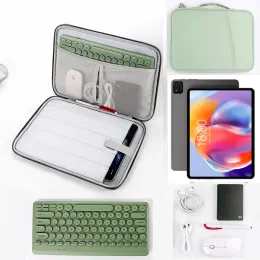 Case Universal Tablet Storage Bag for Teclast T40 T50 Pro P40HD T40S M40 Vattentät ärm Kabelmus Tangentbord Telefon Påse