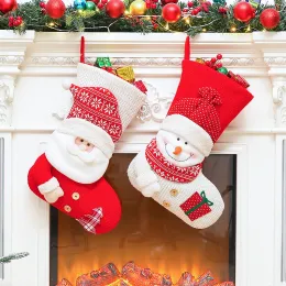 1pc 2024/43 Стили рождественские большие ботинки рождественские украшения конфеты Санта Клаус Элк Снеговик Рождество