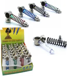 Tubos de metal leve colorido Tubos de crânio Tubos portáteis Tubos de fumantes portáteis Tubacco Tubacco Tubos de queima de óleo Mini Hookahs Acessórios4322674