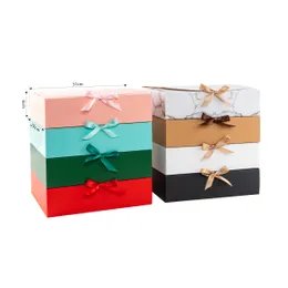 Stobag 5pcs White/Pink Gift Box Свадебная вечеринка по случаю дня рождения подарки для хранения одежды