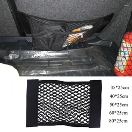 Car Organizer Interior Nets Trunk Seat Back Elastic Mesh Net Styling Storage Bag Pocket Cage