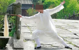 20Color Unisex 3PCS/SET 고급 리넨 쿵푸 유니폼 Wudang Tai Chi Suits Taoist Robe Martial Arts Clothing