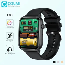 Saatler Colmi C80 Smartwatch 1.78 '' AMOLED SCRECE 100 Spor Modları 7 Günlük Pil Ömrü Desteği Her Zaman Ekranda Akıllı Saat Erkekleri Kadınlar