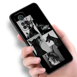 Animal Doberman Dog Telefone para Xiaomi Mi 9Se 9T 10T 11i 11t Lite NE Poco C40 F3 M3 X3 GT NFC M4 X4 Pro 5G Cover preto macio macio