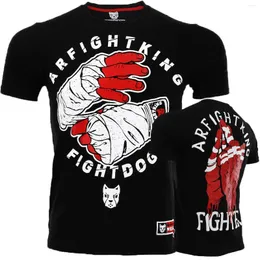 Herr t-skjortor MMA Martial Art Short Sleeve Comprehensive Fighting T-shirt