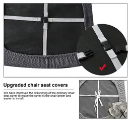 Waterproof Polar Fleece Chair Seat Cover Stretch Dining Chair Upholstery Cheap Washable Chair Seat Covers For Hotel Kitchen Home