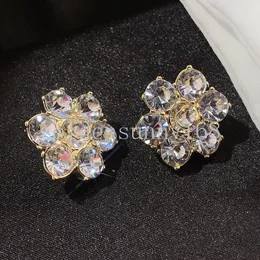 Wholesale Water Drop Pearl Stud Brand Designer Earrings Crystal Letter Studs 925 Silver Earring Women Eardrop Diamond Earring Wedding Party Jewelry