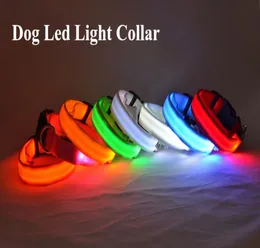 D07 Pet Dog Collar Pet Nylon Twiber LeMinous LED LED Flash Luminous Pluminars New Style6322205