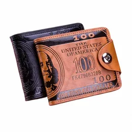 男性用のPUレザーウォレット女性財布財布クレジットカード写真ホルダービレタラHOMBRE XM121 R5L0＃