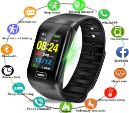 Smart Watch Sport Fitness Tracker معدل ضربات القلب ضغط الدم IP67 Smart Band Pedsion IOS Android Smart Bracelet Wristband9251051