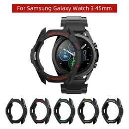 SIMAI 2021 Samsung Galaxy için Kılıf 3 45mm TPU TPU Kabuk Koruyucusu Galaxy Watch için Strap Bilezik Şarj Cihazı 3 45mm