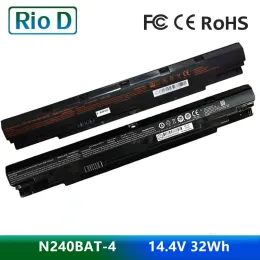 Batterier N240BAT4 Laptop Battery för CLEVO N250LU N250JU N240BU N240JU OTUK SAGER NP304 687N24JS42L2 14.8V 32WH 32WH