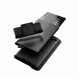 Portatori per uomini degli alberi pop -up Titolo della carta di credito Busin RFID Bloccante Slim Smart Carb Fibra Wallet con tasca 93vr#