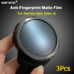 Garmin Epix Gen 2 Smart Watch Ulltra Slim Fingerprint Matte 소프트 필름 -Peffered Glass의 3pcs 스크린 프로텍터