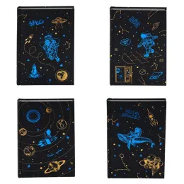 Notebooks 1pc All Black Paper Blank Inner Page 256Pages Thicken Graffiti Notebook Sketch Book Hardcover 128 Sheets Jammed Drawing Painting